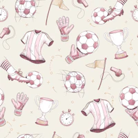 Match Day - soccer pink beige wallpaper