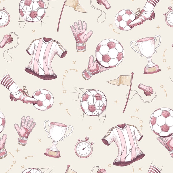 Match Day - soccer pink beige