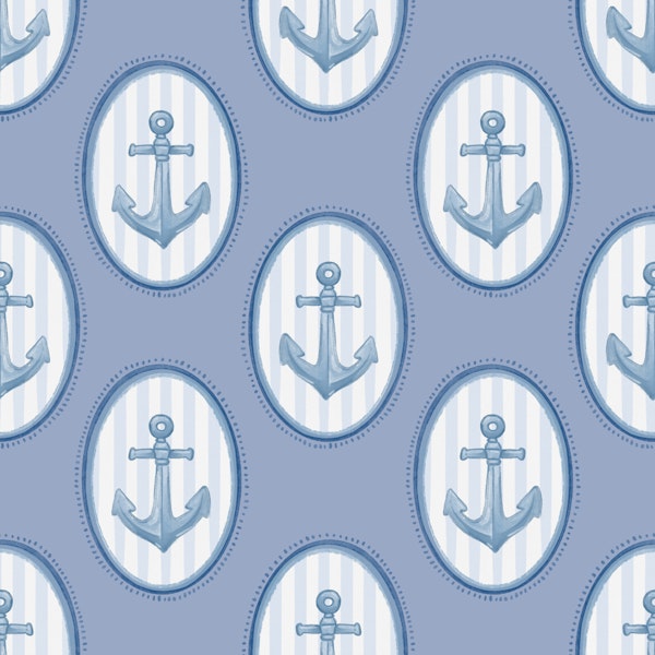 Seaside Anchors and Stripes