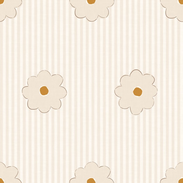 Minimal Floral Nursery Beige