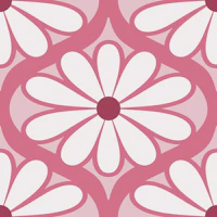 Scandi Retro Flower Moody Pink wallpaper