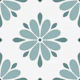 Scandi Folk Flower Geo Teal Green