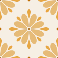 Scandi Folk Flower Geo Yellow wallpaper