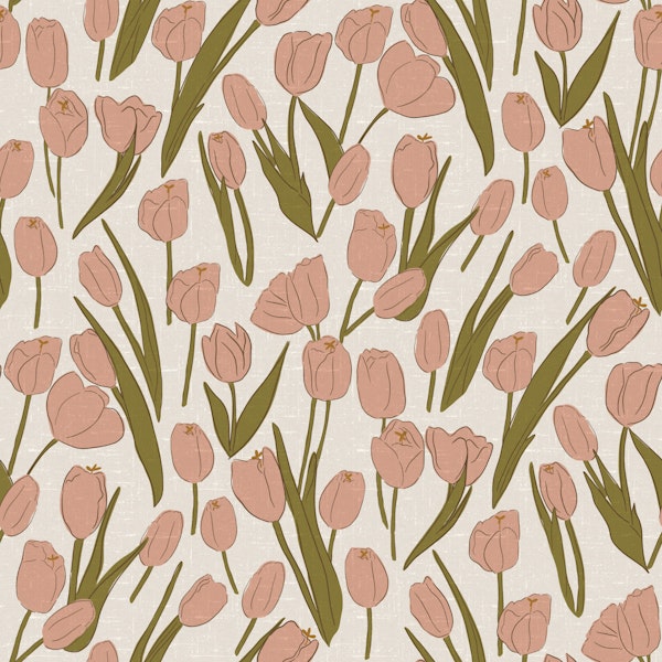Soft Pink Tulip Meadow