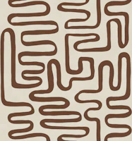 Terracotta Maze Lines wallpaper