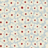 Retro Daisy Bloom Sky Blue wallpaper