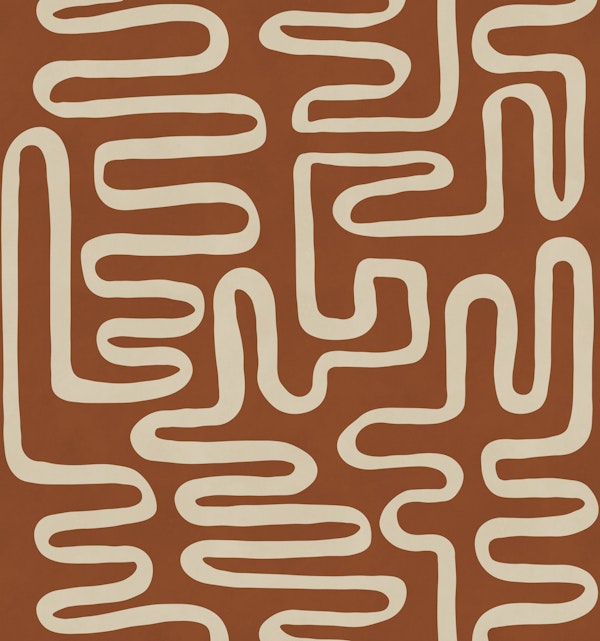 Terracotta Wavy Maze