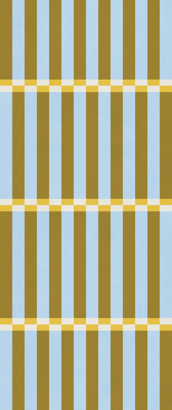 Sky Blue Mustard Stripes