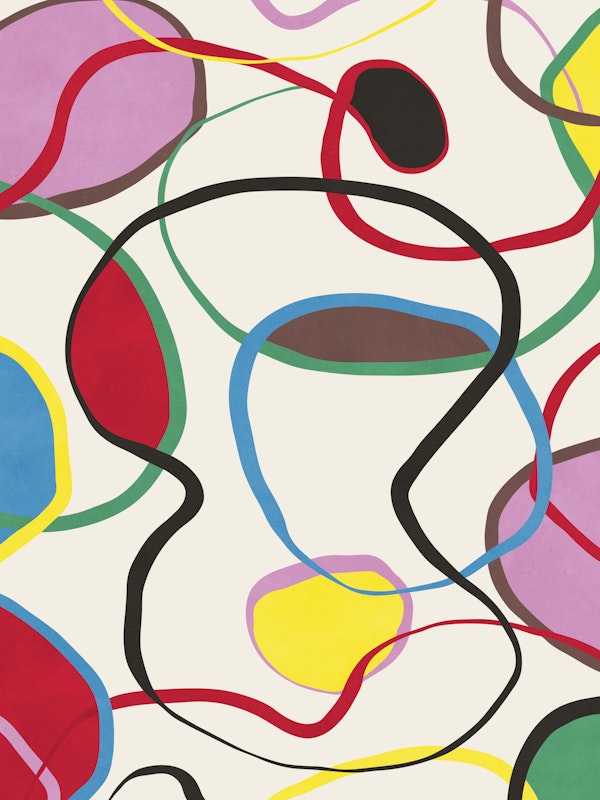 Colorful Abstract Pebble Shapes