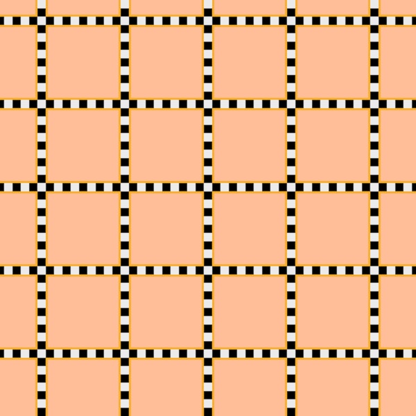 Geometric Modernist Checker Grid Salmon