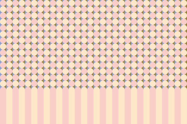 Geometric Dots Stripes Base - Pink & Yellow