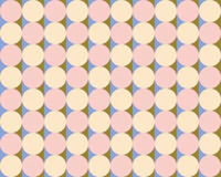 Geometric Polka Dot Pastel Pink & Yellow behang