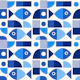 Mid Century Geometric Bauhaus Fish 5