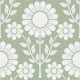 Retro Scandi Daisy Garden - Sage Green