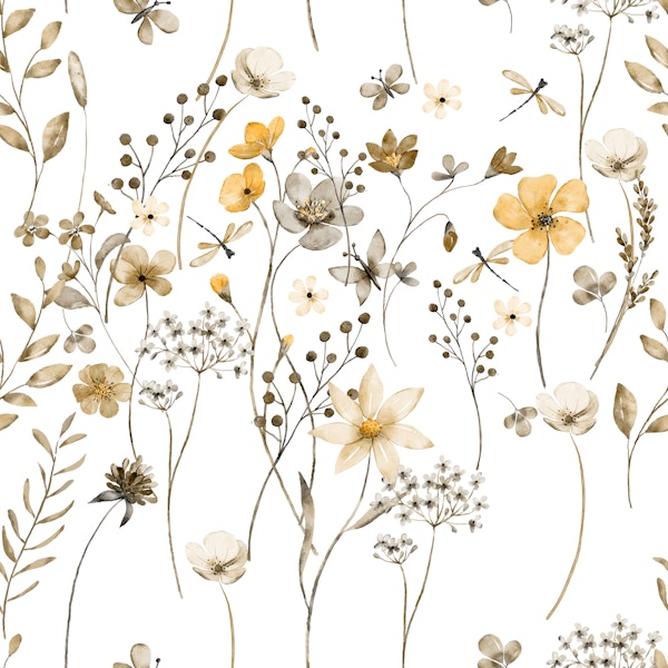 Flower Paradise 2 White Cream