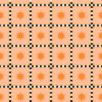 Geometric Modernist Checker Grid Star tapet