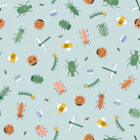 Busy Bugs Blue wallpaper