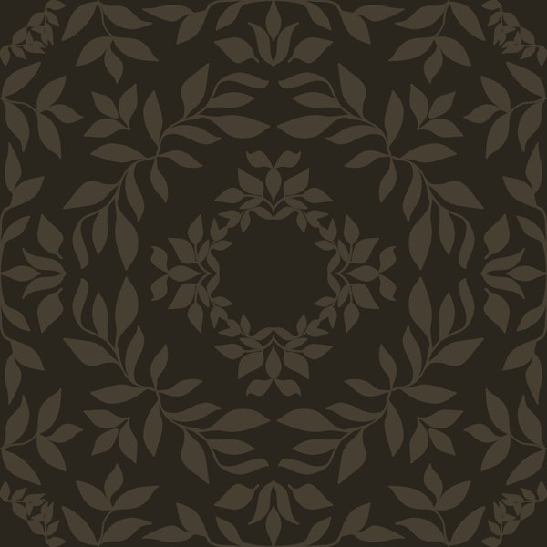Dark Leaf Damask