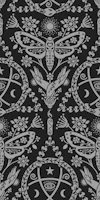 Whimsigothic Celestial Moth - Black Grey wallpaper