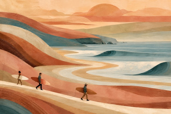 Sunset Surfing Coast