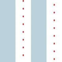 Bold vertical stripes blue white red dots tapeta