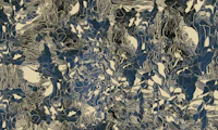 Indigo Garden Etching tapet
