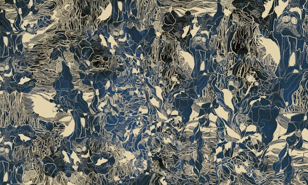 Indigo Garden Etching