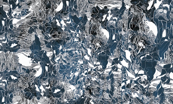 Midnight blue forest
