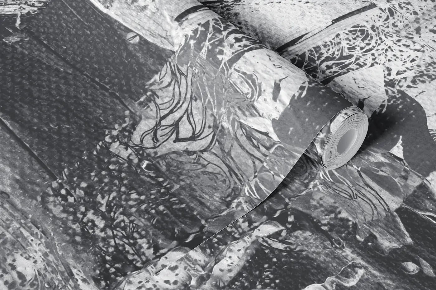 Graffiti Ink Drip Monochrome wallpaper roll