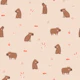 Cute Capybaras on Blush Beige