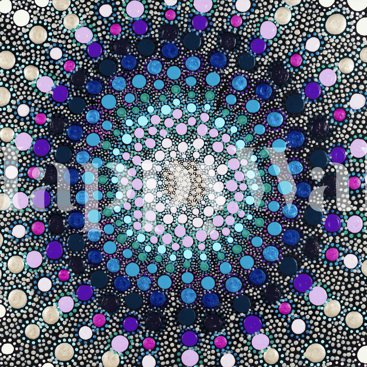 Blue Purple No 1 wallpaper design in a room