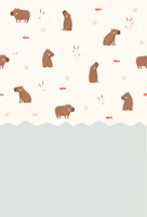 Whimsical Capybara Kids Room wallpaper