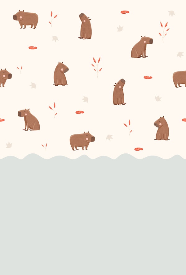 Whimsical Capybara Kids Room