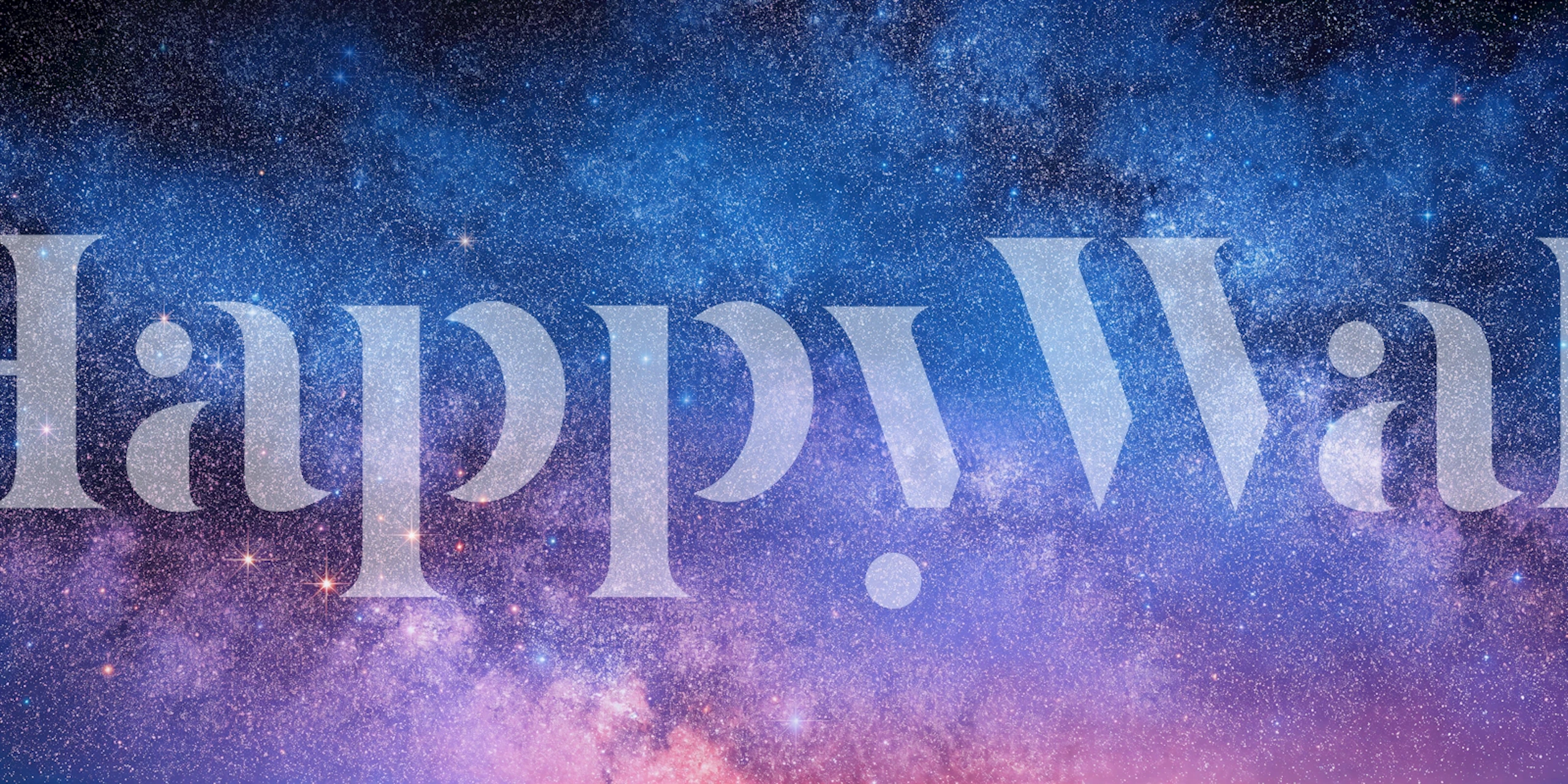 Blue purple starfield wallpaper in a room