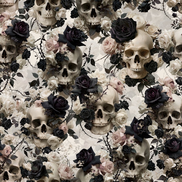 Gothic Skulls and Roses 01
