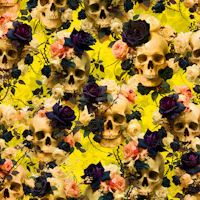 Gothic Skulls and Roses 02 tapety