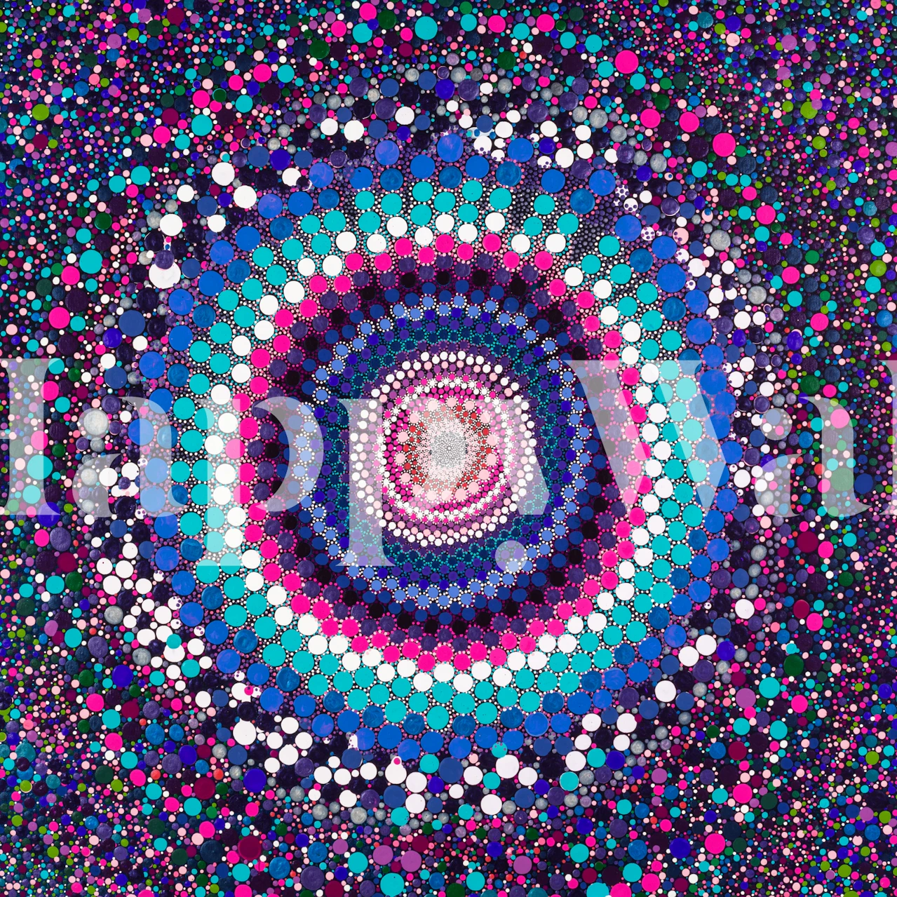 Lupins wallpaper displayed in a room