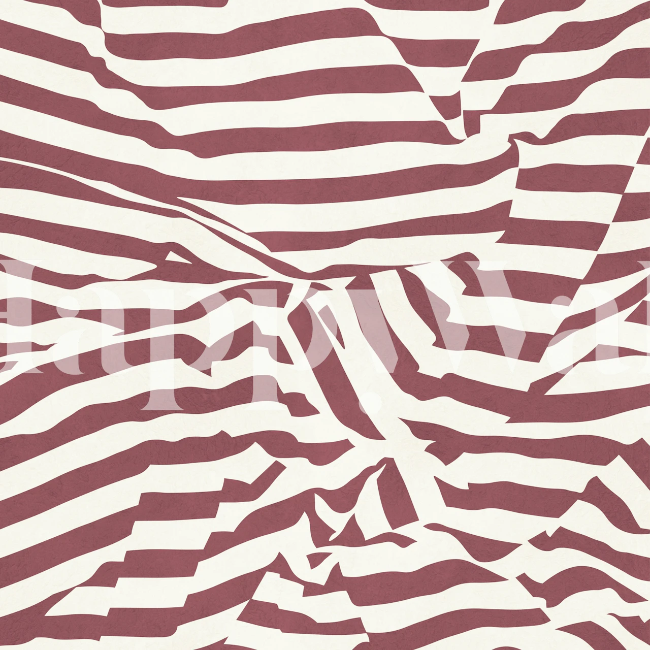 Dusty rose zebra stripe wallpaper in a room