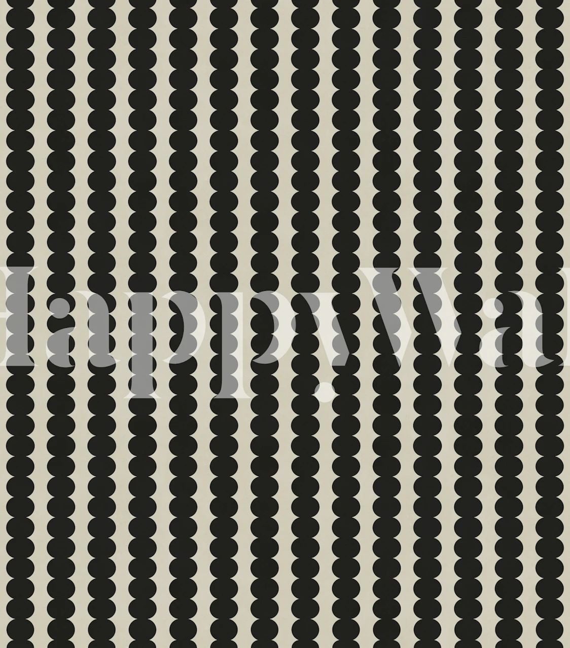 Black bead stripe wallpaper in a modern room