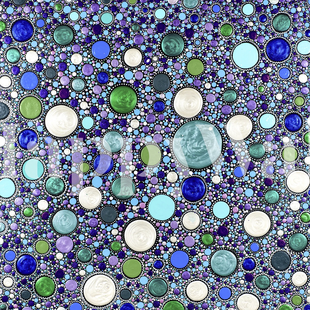 Colorful polka dots in various sizes and colors wallpaper