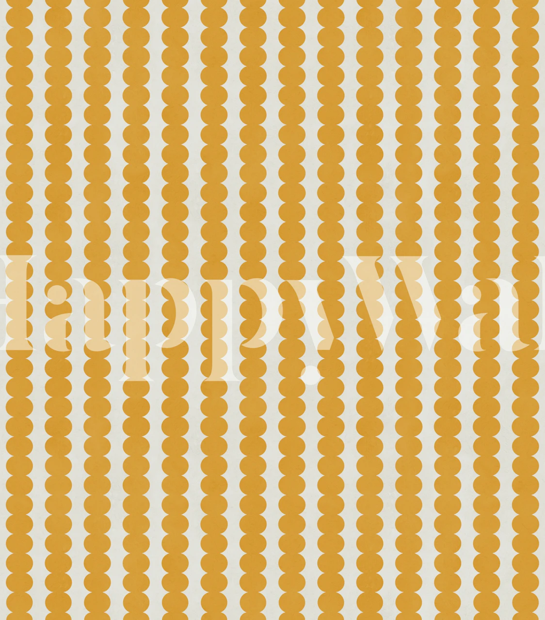 Golden circle stripes wallpaper in a room