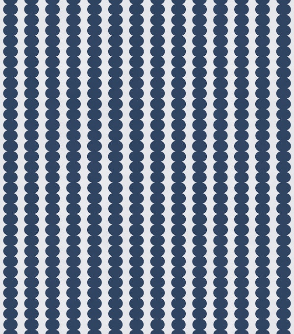 Navy Scallop Stripes
