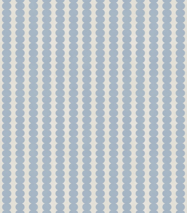 Soft Blue Scallop Stripes