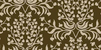 Olive Bronze Botanical Damask behang