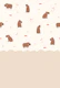 Playful Capybaras with beige border