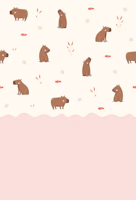 Cute Capybara Nursery wallpaper