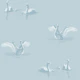 Classic Swan Pond Scene Pale Blue