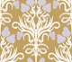 Ochre Damask Floral Scroll