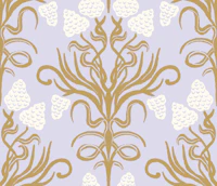 Lavender Damask Floral Scroll tapete