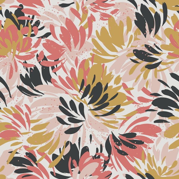 Lush Tropical Foliage Pink